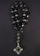 Load image into Gallery viewer, Rosaries of Woodhull Hedges in Crystal, Silver and Kukui Seed Beads
