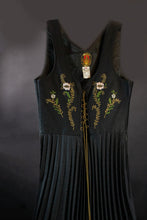 Load image into Gallery viewer, Germanic Black Wool Dress with Embroidery
