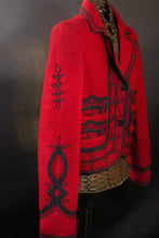 Load image into Gallery viewer, Red and Black Mexican Vintage Jacket
