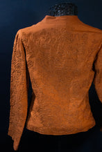 Load image into Gallery viewer, Orange on Orange  Embroidered Jacket with Side Ties
