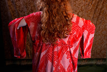 Load image into Gallery viewer, Red Silk Shibori Japanese Kimono
