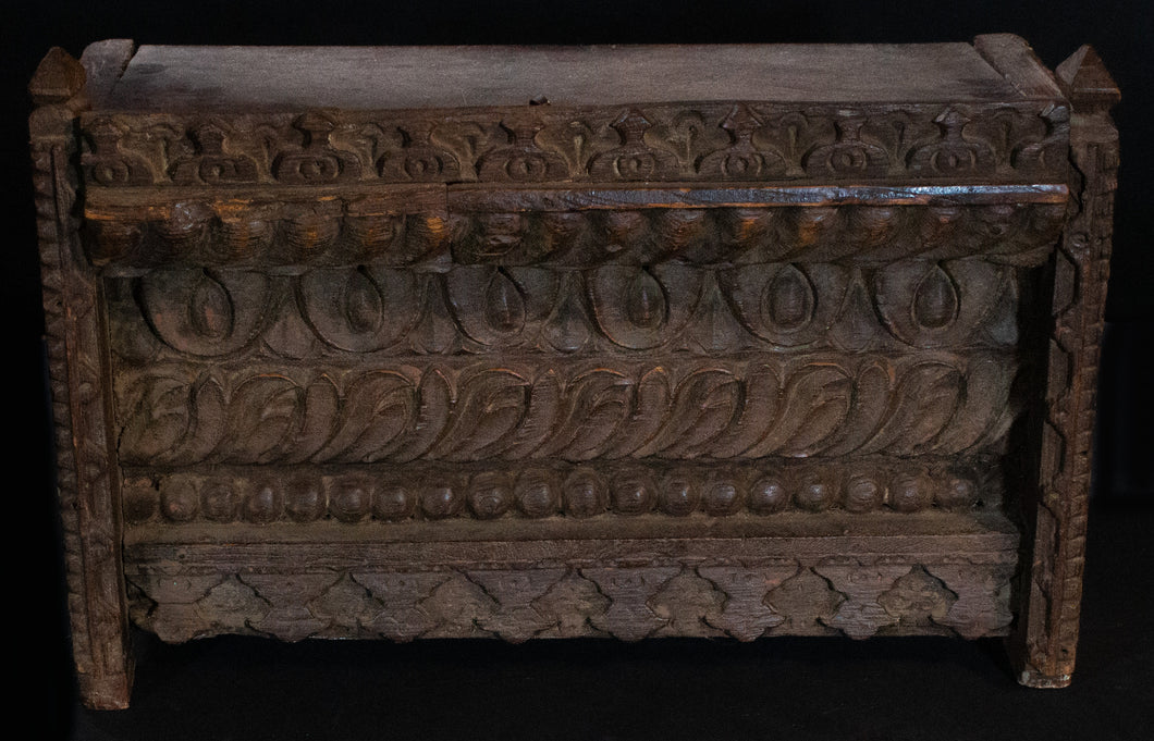 Indian Wood Carved Dowry Box