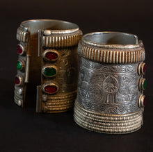 Load image into Gallery viewer, Two styles of Swat Valley cuff shown together.
