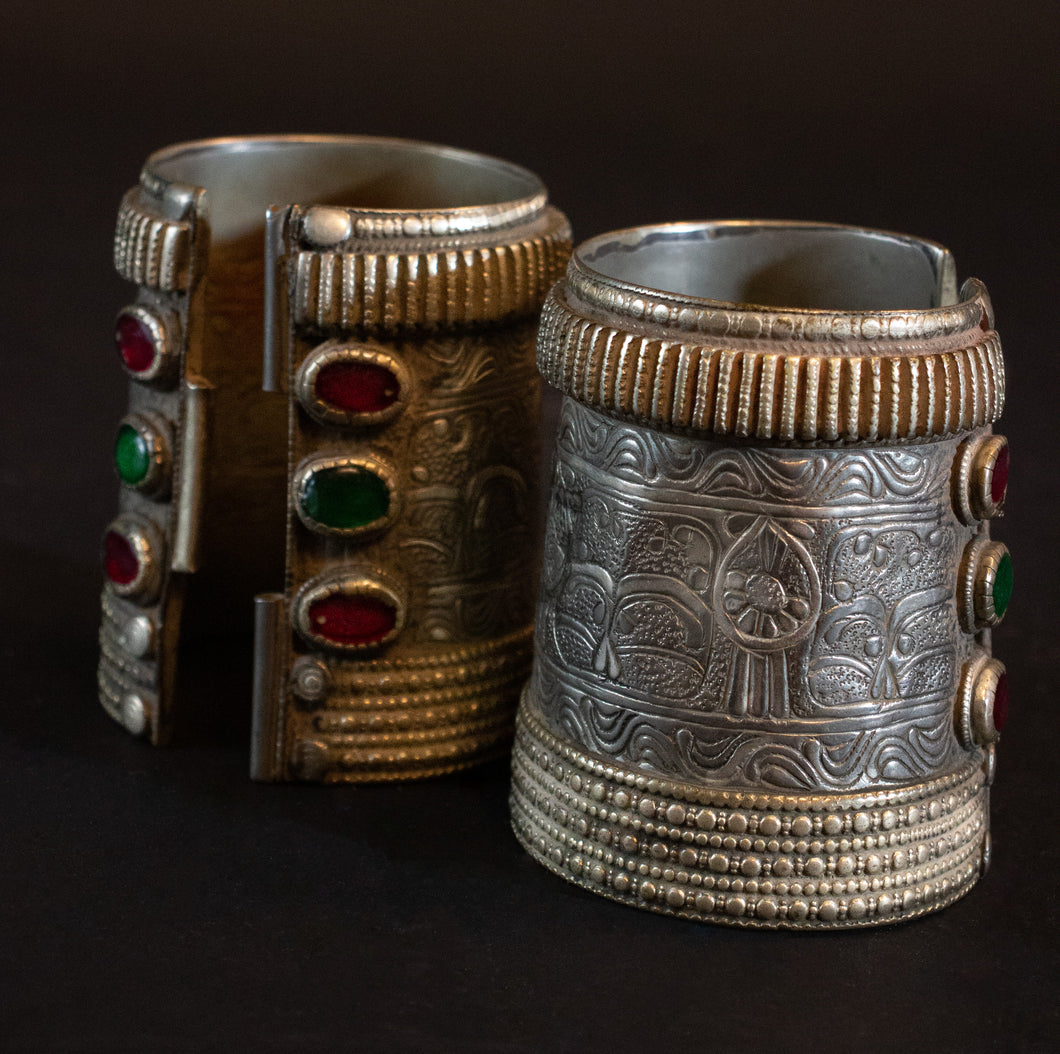 Two styles of Swat Valley cuff shown together.