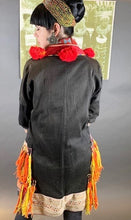 Load image into Gallery viewer, Back view of Thai jacket. Dig the giant pompoms!
