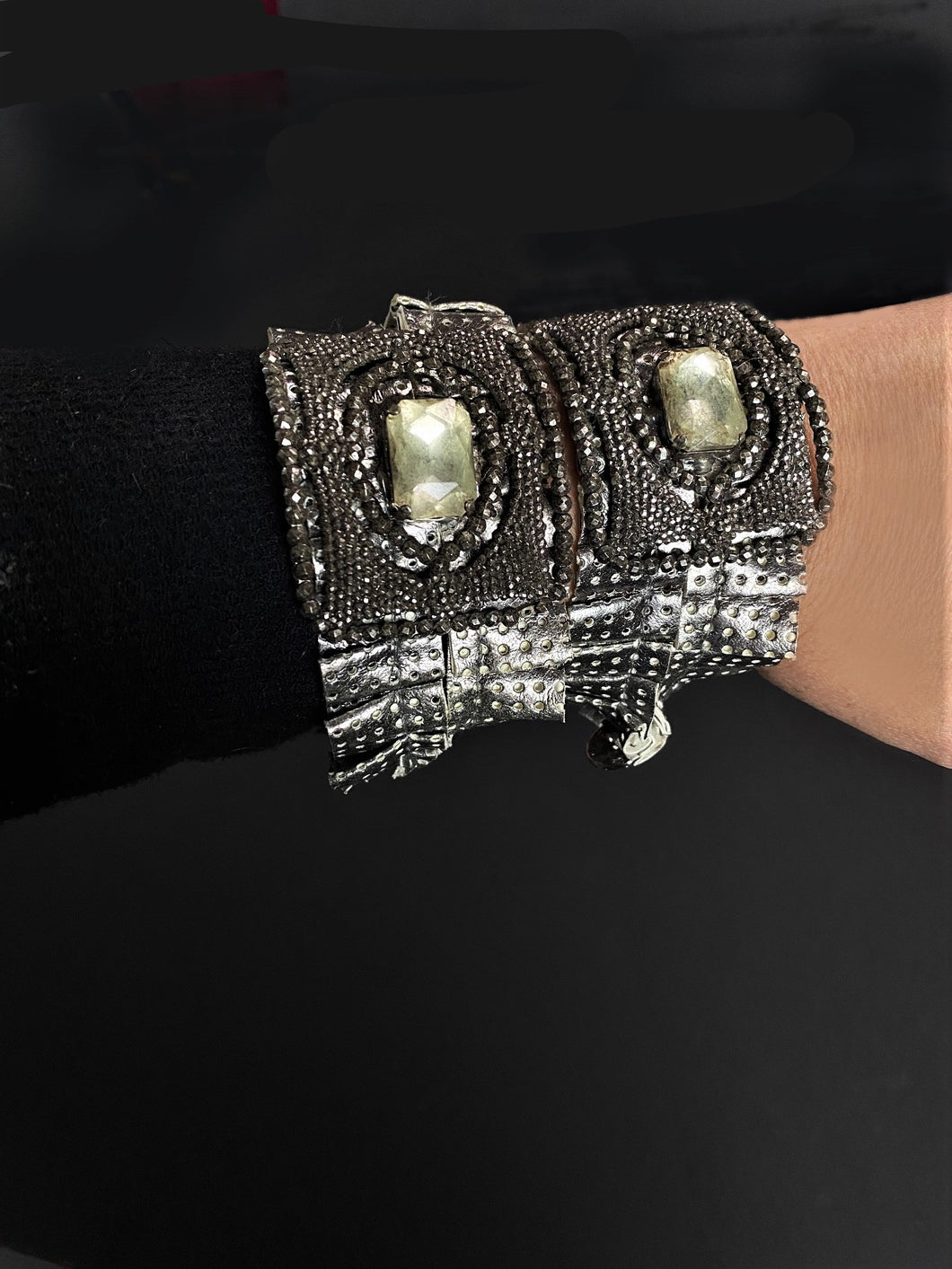 Pair of 18th Century Marcasite Armbands