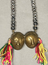 Load image into Gallery viewer, Double-headed brass pendant on Naga necklace

