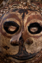 Load image into Gallery viewer, Closeup of painted and shell-embedded mask face
