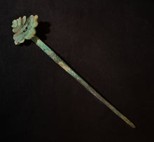 Load image into Gallery viewer, Tang Period Hair Stick with Carved Calcified Jade
