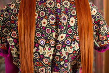 Load image into Gallery viewer, Detail of intricate embroidery on back of this kanjari jacket. Lohana, Pallari or Burfati group, Thano Bula Khan, Dadu 
