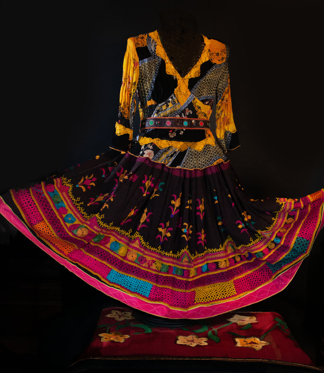 Rabari Indian Embroidered Skirt