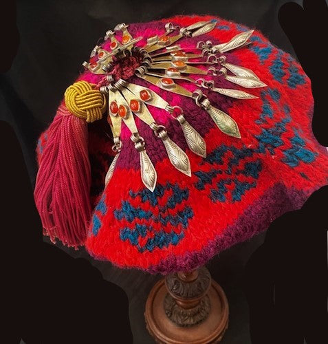 Hand-knitted Bejeweled Beret