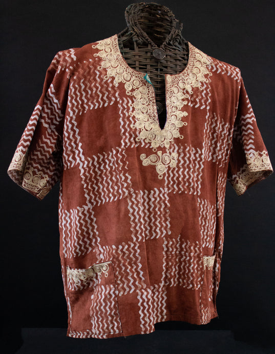 Printed and embroidered dashiki